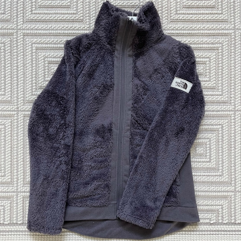 Northface Fuzzy fleece jacket deep purple